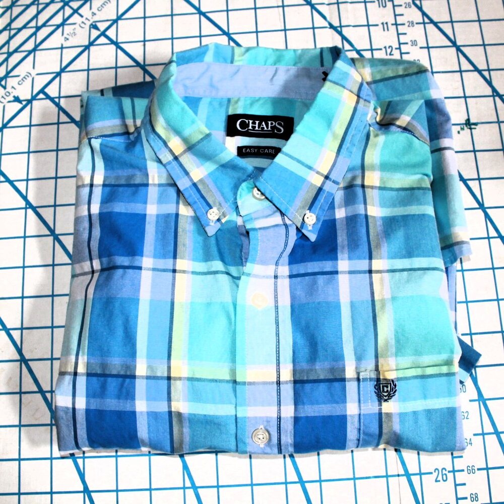 CHAPS Easy Care Short Sleeve Shirt, XL